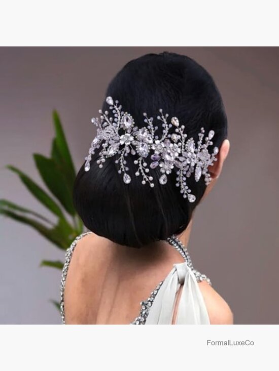 Crystal Rhinestone Bridal Headpiece Handmade Wedding Headband
